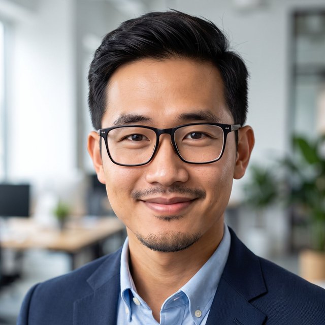 Professional AI headshot generated from a single selfie